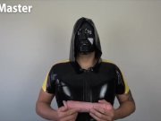 Preview 6 of ELM Games Throat Training Rubber Master instructs you to use a big dildo in your throat PREVIEW