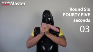 ELM Games Throat Training Rubber Master instructs you to use a big dildo in your throat PREVIEW