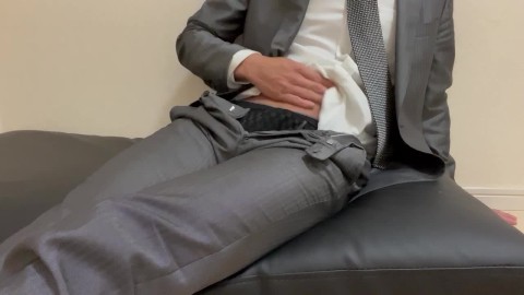 【女性向け】会社の空室でパンツ内フルボッキしごくド変態会社員　for Women Japanese Office Worker in a Perverted Suit