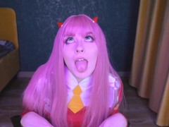 Video POV: Greedy slut Zero Two can't stop squirting while you fuck her - Cosplay Spooky Boogie