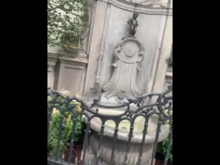 Man Pissing Statue in Brussels