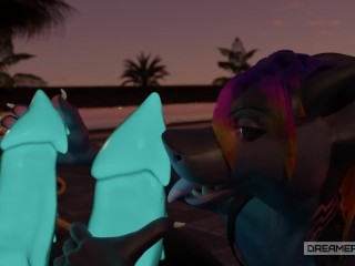 RISKY SHARK BLOWJOB DRAINS DUAL DICKED DRAGON [ROUGH] [DEEPTHROAT] [MUSCULAR]