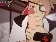 Preview 3 of Baiken from Guilty Gear Blowjobs You with Sound Design (3d animation hentai anime game ASMR voice)