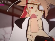 Preview 5 of Baiken from Guilty Gear Blowjobs You with Sound Design (3d animation hentai anime game ASMR voice)
