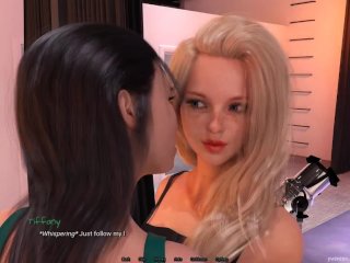 3d adult game, topless, cartoon, small tits