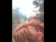 Preview 6 of Stranger sucks fat cock in parking lot after getting ass grabbed in Walmart