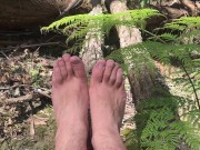 Preview 2 of In the deep bush land where no one goes is a man playing with his extra long toes - MANLYFOOT