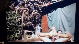 ka recording this guy footjob public