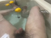 Preview 1 of A Japanese boy playing with a penis in the traditional Japanese "Yuzu bath"