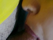 Preview 4 of Close-Up Slobber Blowjob With Huge Cumshot