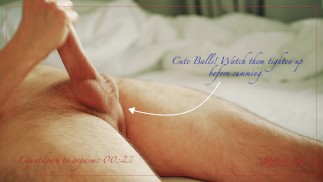 Милые шарики! Смотрите, как они напрягаются, прежде чем кончить. #aftercare