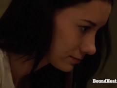 Horny Lesbian Madame Moaning And Orgasming On Massage Table