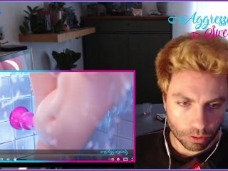 Overwatch DVA Dildo's her Tight Pussy in the Shower  REACTION