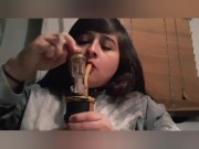 Preview 4 of Dab Sesh with Arab BBW Flashing her Titties + Coughing Fetish