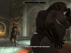 Elderly man hotly fucks blonde | Skyrim mod