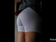 Preview 5 of Femboy Trap Bubble Butt Fetish In Spandex and Panties Bulge
