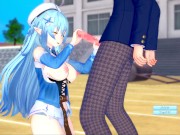 Preview 3 of [Hentai Game Koikatsu! ]Have sex with Big tits Vtuber Yukihana Lamy.3DCG Erotic Anime Video.