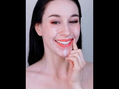 Huge cum on face