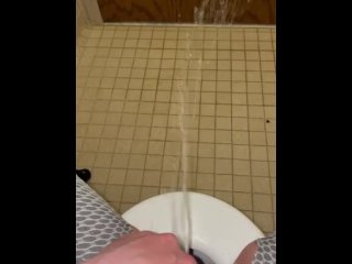 Pissing on the floor of my dorm bathroom