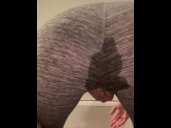 I made a huge mess all in my yoga pants!