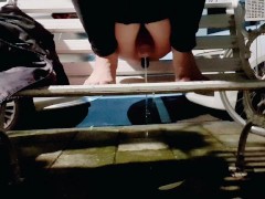 【伪娘】在公园长椅上的扩肛训练 放尿