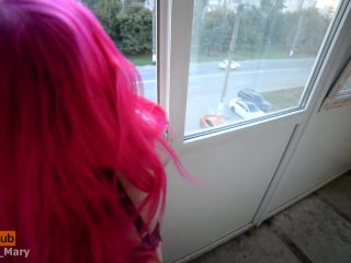 I Was Smoking on the_Balcony While I Was Being Fucked! Risky_Sex!