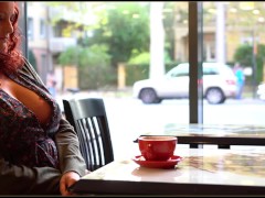 bound breasts - slave publicly exposed