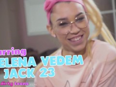 Video DEVIANTE - Blonde teen Elena Vedem gives big dick blowjob and fucked hard