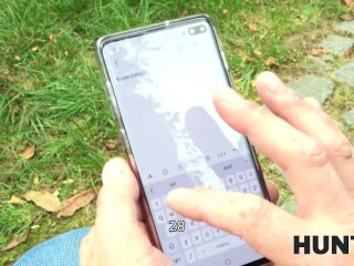 HUNT4K. Hey, hubby, heres your collar – be a good boy while I fuck your wife. Heel!