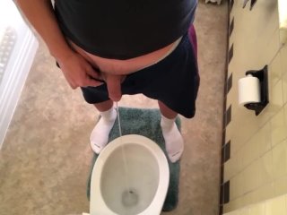 Soft Dick Taking Nice Long Piss After Working Out