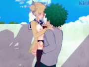 Preview 4 of Himiko Toga and Izuku Midoriya have deep fucking behind the stairs. - My Hero Academia Hentai