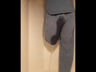male moaning, desperation wetting, suburbs, solo male