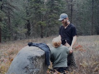 MILFGets Creampied on Forest Park Path