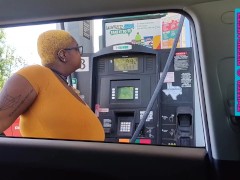 Flashing My Big 38N Tits At The Gas Station
