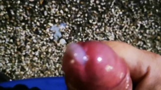 Risky Outdoor Stroking On Roadside With Close-Up Huge Cumshot