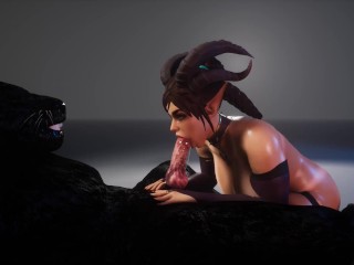 Succubus Seduced Furies and he Inseminated her | Big Cock Monster | 3D Porn Wild Life