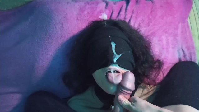 Trans waifu takes facial so fast