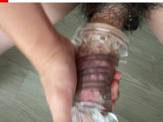 オナホールを突き抜けるほどの大量射精／Massive ejaculation that penetrates the onahole