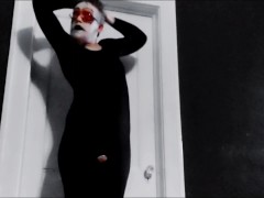 HD Slow Motion Queer Goth  FTM In Monster Drag  Spank and Masturbate Chocolate Syrup  Food Fetish Ch