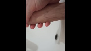 Quick masturbation in hotel shower