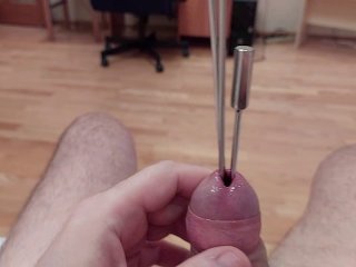 stretching, cock sounding, urethral sounding, full insertion