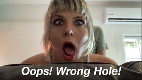 OOPS! WRONG HOLE! / Stuck Stepmom Gets UNEXPECTED ANAL FUCK 