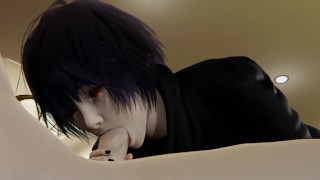 Tokyo Ghoul: Touka gets a massage at the cafe club