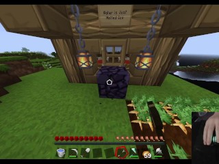 How To Deal With Obsidian Infront Of Your Door Minecraft!