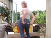 Preview 5 of Curvy Redhead MILF With Huge Natural Tits Plays With Her Fat Pussy