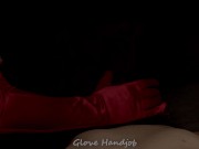 Preview 3 of Red Satin Long Gloves サテン手袋手コキPart 1