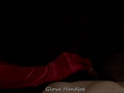 Preview 5 of Red Satin Long Gloves サテン手袋手コキPart 1