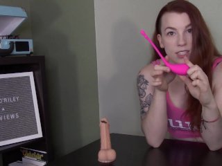 sfw, solo female, toy review, redhead sfw