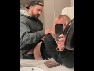 blonde, public, dont get caught, wife