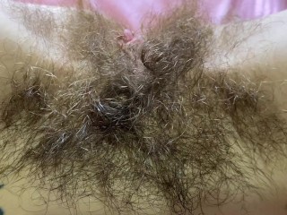 Hairy Pussy Big Clit Closeup